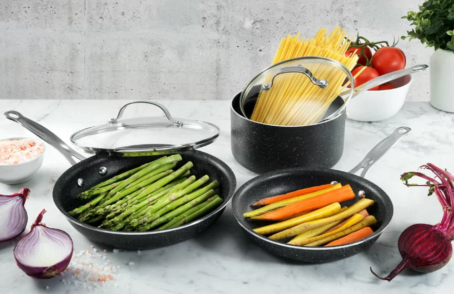 Granite Stone 5 Piece Aluminum Non Stick Cookware Se