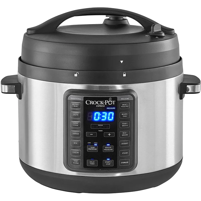Crockpot+10-Qt.+Express+Crock+Multi-Cooker+With+Easy+Release+Steam+Dial,+10QT,+Stainless+Steel